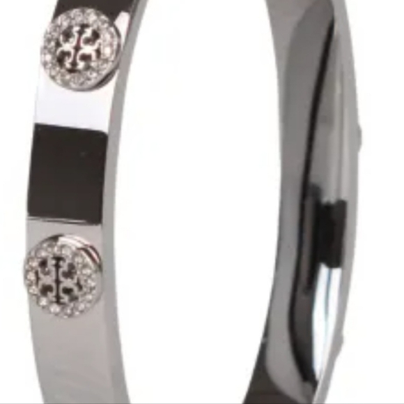 Tory Burch Silver Bracelet with Embellished Accents - Picture 2 of 2
